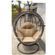 Patio Outdoor Wicker Garden Porch Chaise pivotante en rotin